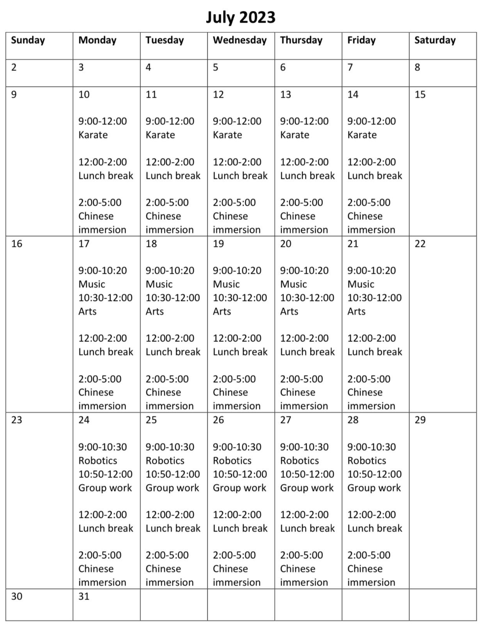 schedule-little-universe-academy